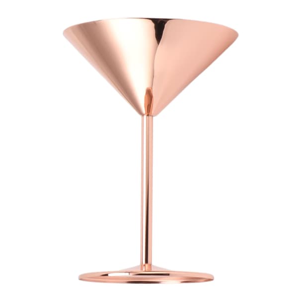 Martini-glas i rustfrit stål, finpoleret, rustfrit, elegante, moderne martini-glas til hoteller og barer