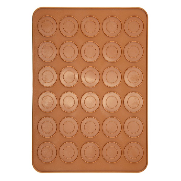 1 stk 30 huller rund form macarons måtte silikone macaron ark pad kage bageværktøj