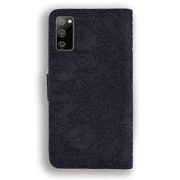 Wallet Case for Samsung Galaxy S20 FE Premium PU Leather Flip Cover Mandala Black