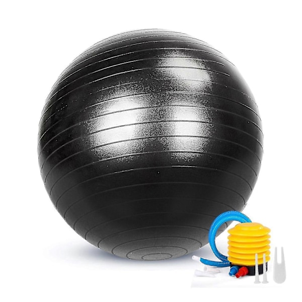 Träningsboll Anti-sprick Pilates Yoga Core Födsel Träning Med Pump Svart 65 cm