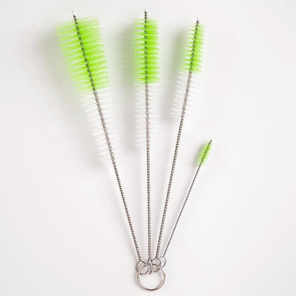 4 st Rengöringsborstar Set Flaskrengöringsborstar Mini Piprengöringsborstar Tvättborste Nylon Rengöringsset för Tekanna/Flaska/Kopp/Pippmunstycke