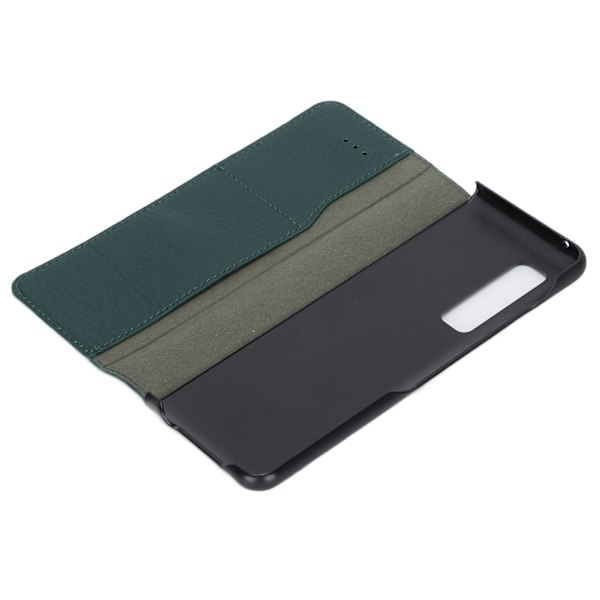 Skyddande läderfodral Elegant 360° skydd Klassiskt Litchi-textur läderfodral för SamsungGreen