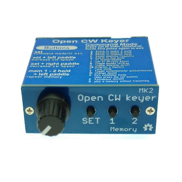 Öppen CW Keyer MK2 Färdig med Aluminiumskal CW Keyer MK2 KIT CW Hastighet Justerbar Från 1 till 999 WPM
