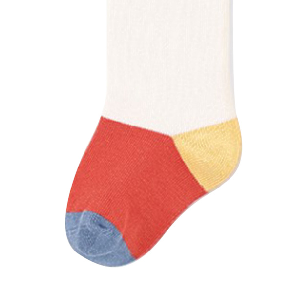 Spädbarnsstrumpor med tecknat björnmönster, bra andningsförmåga, unisex strumpor till baby i mitten av vaden för höst och vår S