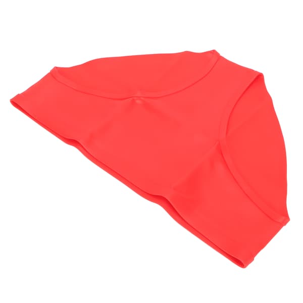 Badshorts för kvinnor, röd, mjuk, elastisk, sömlös, menstruationsskydd, silikon, för simbassäng