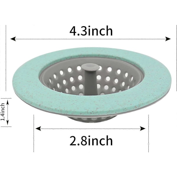 2-pack diskho sil, silikon matsil för diskho, avloppsskydd diskho korg för diskho (Rosa+Grön)