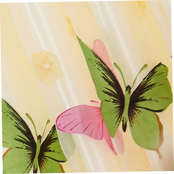 Netgardiner til vinduer Hvide gardiner Sommerfuglegardiner til soveværelse Sommerfugl tynde gardiner Tyl Voile Tynd gardinpanel Dekorativ 100x200cm