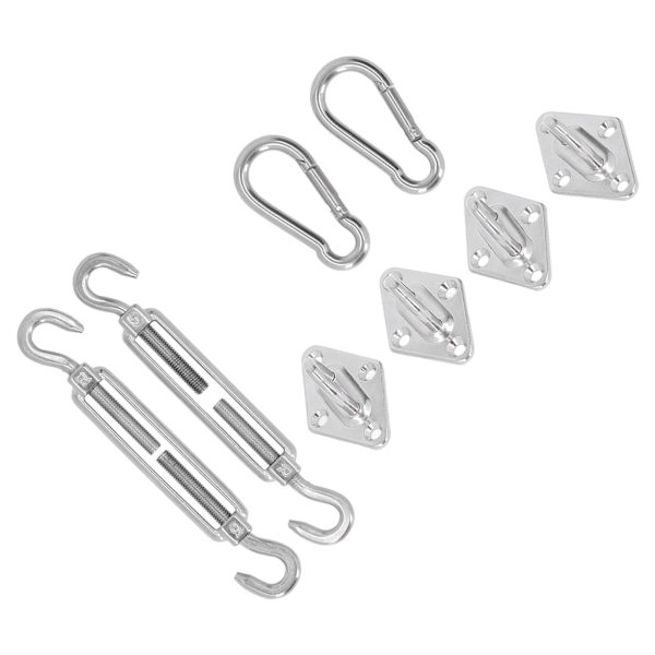 Solsejl Hardware Kit Baldakin Installation Spænde Sæt til Rektangel og Firkantet Markise 5mm