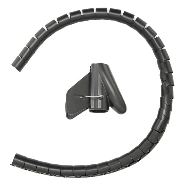 Kabelskydd Organizer Spiral Kabelhantering Lindningsrör Öppen Typ med Klämma 10 meter SvartDia16mm