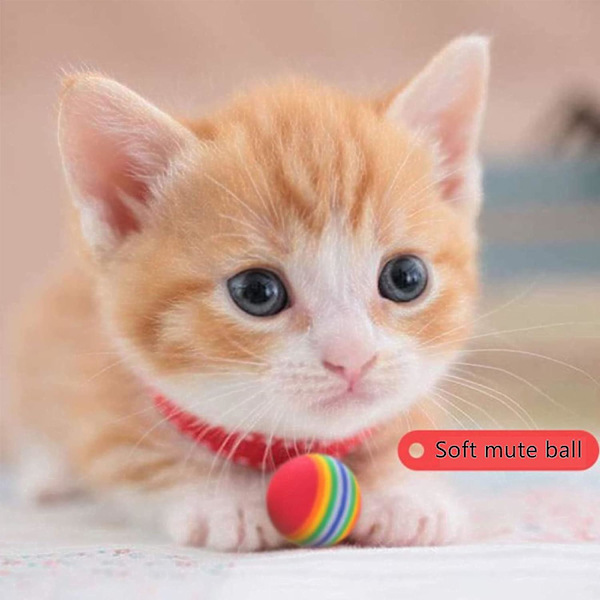 Interactive Cat Foam Ball Toy Set - 12 delar för rebound-träning och oändligt kul med ditt husdjur