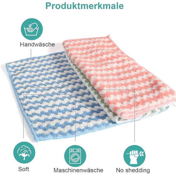 3-pak Universal Mikrofiber Klude til Rengøring i Hjemmet, Stue, Bil, Vindue, Badeværelse, Køkken