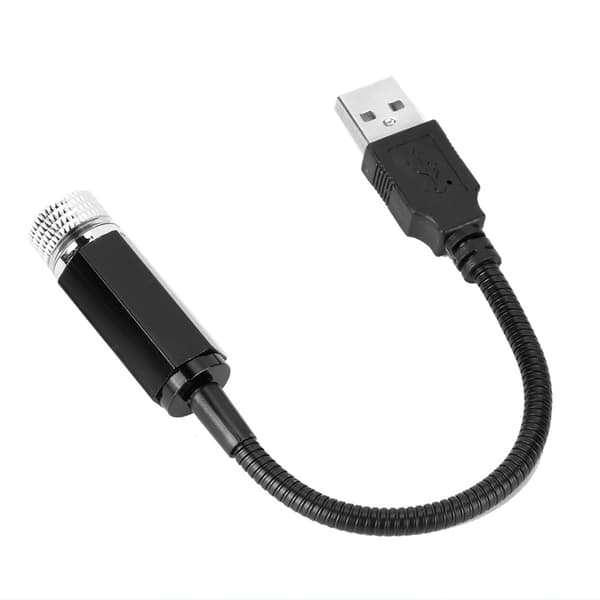USB Bil Tak Stjernehimmel Lys Romantisk Universal Ambient Projektor Dekorativ Lampe Blå Lilla