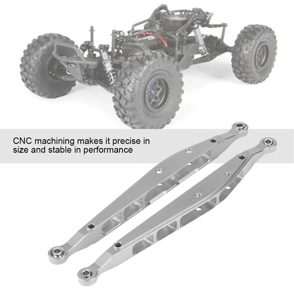 Bageste nedre chassisforbindelse i aluminiumslegering til Axial Rock Racer 90026 RC-bil (sølv)