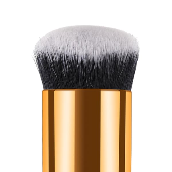 Makeupbørste Bløde børster Sød Stilfuld Bærbar Kosmetikbørste Professionelle Makeupværktøjer Hvid Guld