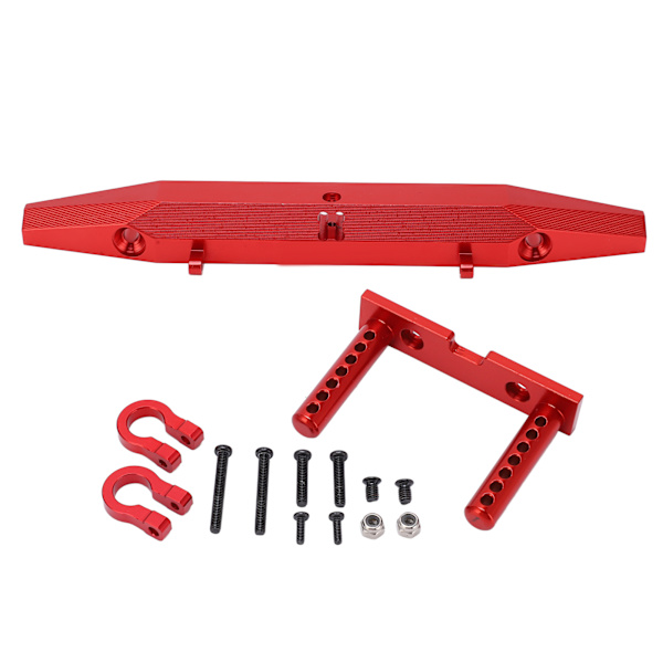 1/10 RC-bil bakre stötfångare aluminiumlegering RC Crawler bil stötfångare för utomhus för SCX10 90046 90047 röd