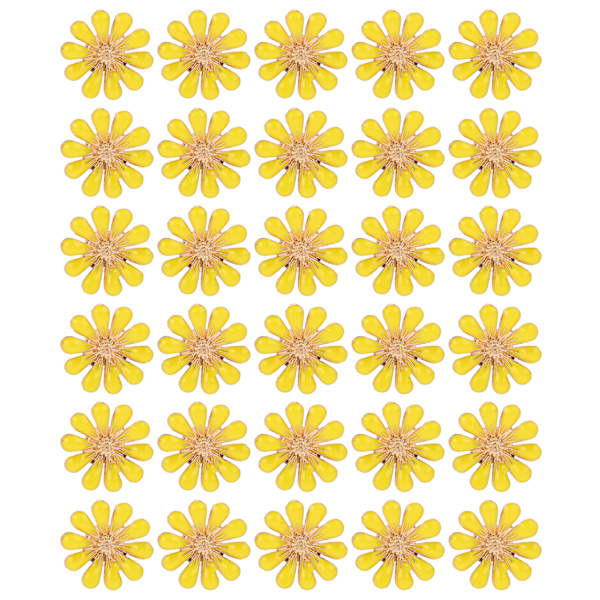 30 st Rhinestone Appliques Solros Fjäril DIY Hårdekoration Legering Tillbehör 1,8 cm/0,7 tum Gul Daisy