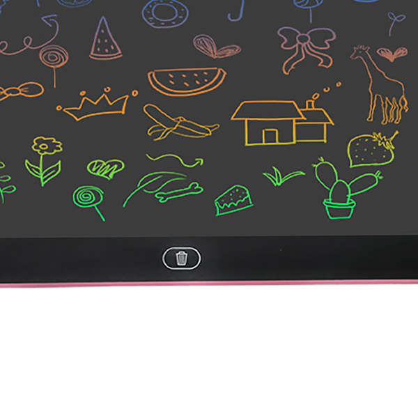 16 tuuman elektroninen LCD-kirjoitustaulu, värikäs piirustus Doodle -taulu, tabletti ulkoilmatkalle, vaaleanpunainen