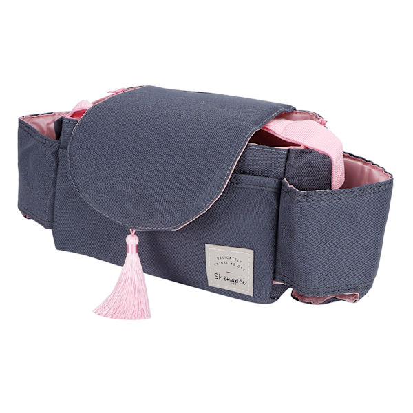 Baby Barnvagn Hängande Väska Organizer Universal Mugghållare Förvaringsväska Barnvagnar TillbehörRosa Tassel