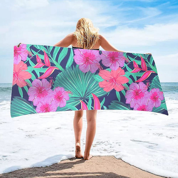 Dubbelsidig strandhandduk i fleece med stark vattenabsorption och snabbtorkande - lätt och andas