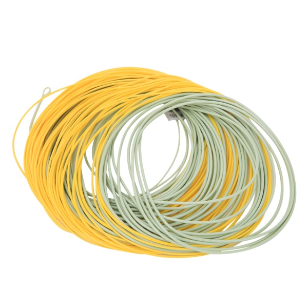 Nylon Grön Gul PVC Beläggning Svetsad Ring Motvikt Front Flytande Flugfiske LineWF6F