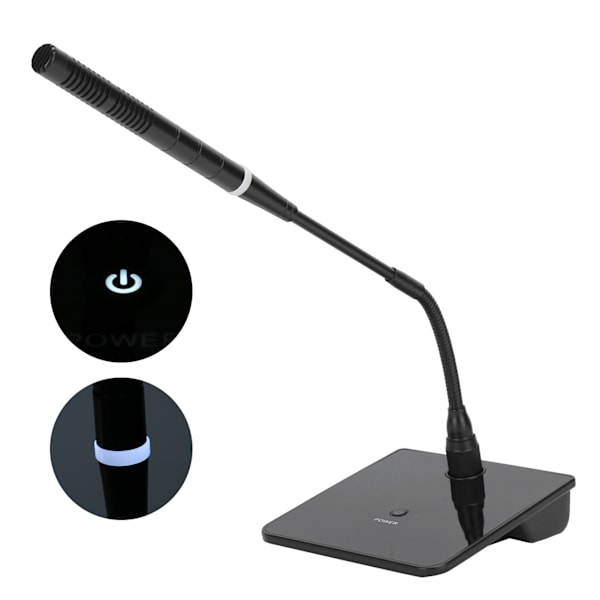 Computer USB Mikrofon Møde Spil Live Stemme Svanehals Kablet MIC Sort US 100‑240V