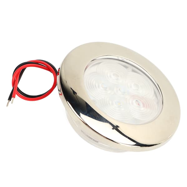 LED Puck-lys DC12V Bobil Båt Tak Innfelt Montering Interiørbelysning 1W Sollys Hvit 5500‑6300K