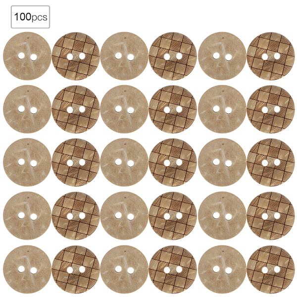 14-15mm 100kpl/pussi 4-reikäiset pyöreät napit ompelutarvikkeet Käsityötarvikkeet DIY puunappi248