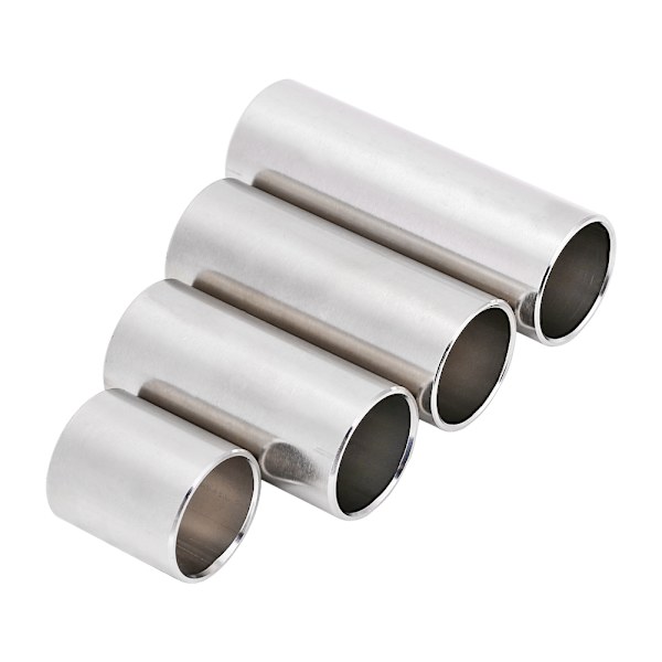 4st Rostfritt Stål Cylinder Rör Gitarr Slide Tone Bar Tillbehör för Elgitarr