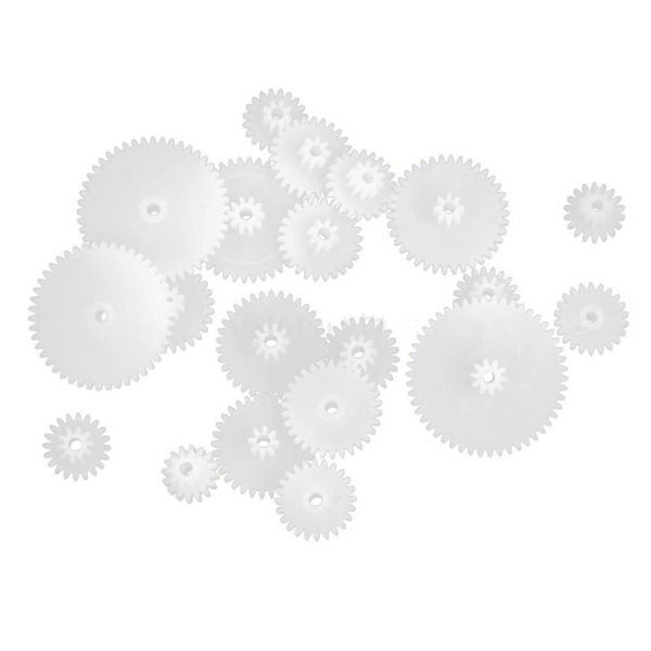 64 stk Plastic Gear Remskive Aksel Sleeve Snekke Sæt DIY Robot Model Legetøj Tilbehør