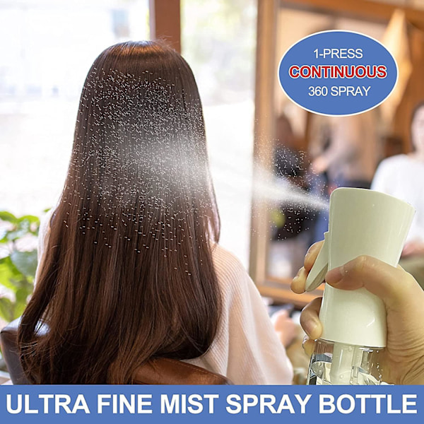 10oz/300ml/kirkas jatkuva suihkepullo, vesisuihkepullo, tyhjä suihkepullo, erittäin hienolla suihkuttimella kampaamoon, kasvitieteelliseen käyttöön, puhdistukseen, suihkuttamiseen