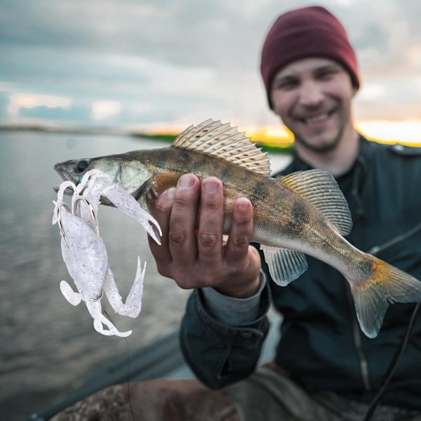 2 stk Silikon Myke Fiskelokker Kunstig Agn Krabbe med skarpe kroker Fiskeutstyr Tilbehør2#