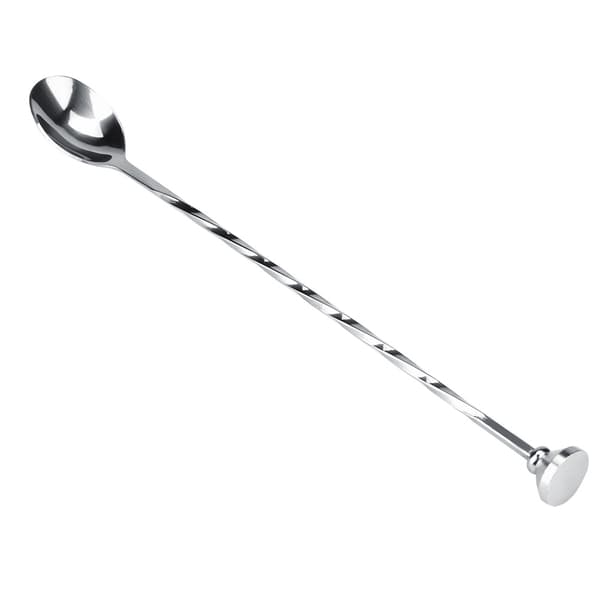 Cocktail Drink Mixer Rostfritt Stål Omrörningssked Slev Muddler Bar