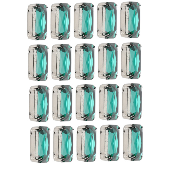 20 kpl DIY Claw Diamonds Häämekko Retro muoti askartelulasivaatekoristeet 13 x 18 mm smaragdinvihreä suorakulmio lasikynsi timantti