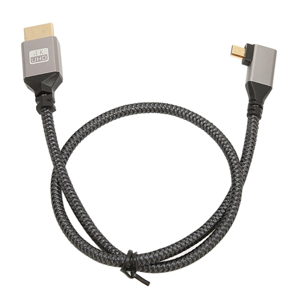 4K HD Multimedia Interface Kabel 60Hz 18Gbps High Speed ​​Micro HD Multimedia Interface Han til HD Multimedie Interface Han højre albue 0,5M