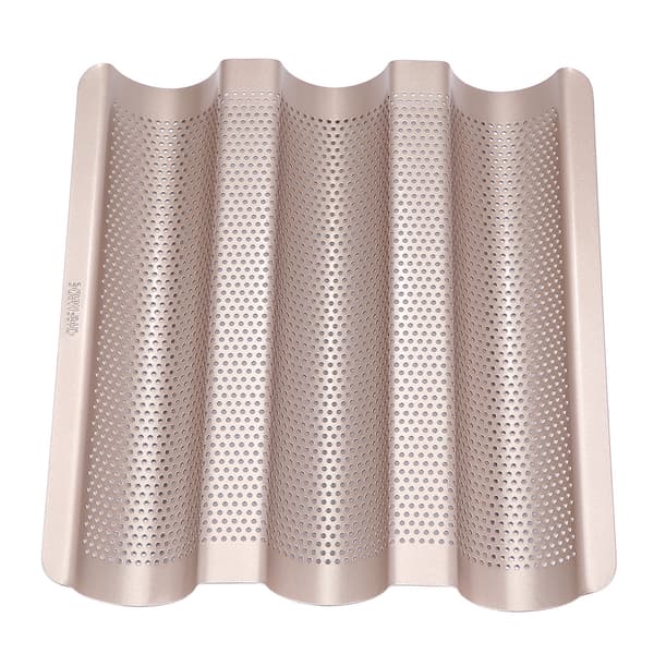 10-tommers franskbrødform Baguette Bakebrett Perforert 3-spor Non Stick Bake