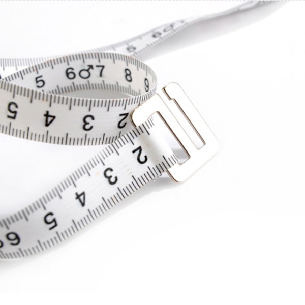 Rund BMI målebånd automatisk indtrækkelig taljemål bånd lommeregner bærbar sundhedsbånd måleværktøjer hvid