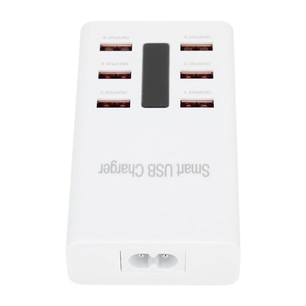 100-240V 6-port multi USB hurtigoplader station til mobiltelefoner med 30W EU-stik