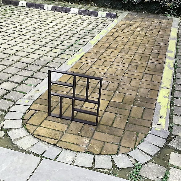 Hageform, plast Belegningssteinform Asymmetrisk Steinform Plate Murstein Sement Betong DIY Hagesti Terrasse (45x40x5cm)