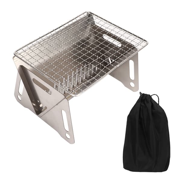 Brettsjågrill i rustfritt stål, sammenleggbar, med ventilasjonshull