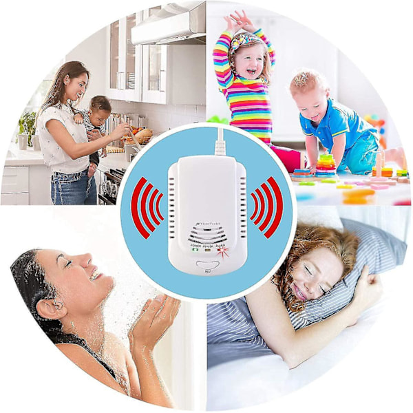 Hemgasdetektor med Alarm 70 Db