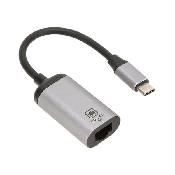 USB C til RJ45 Adapter 1000 Mbps Høyhastighets Plug and Play Metallskall LAN til USB C Adapter for Bærbar PC Tablet Telefon