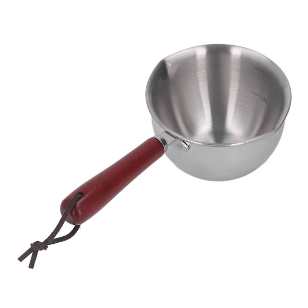 Mjölk Smör Kaffe Värmare 304 Rostfritt Stål Mini Smör Smält Pot med 2 Hällpipar för Uppvärmning Mjölk Smält Smör 200ML