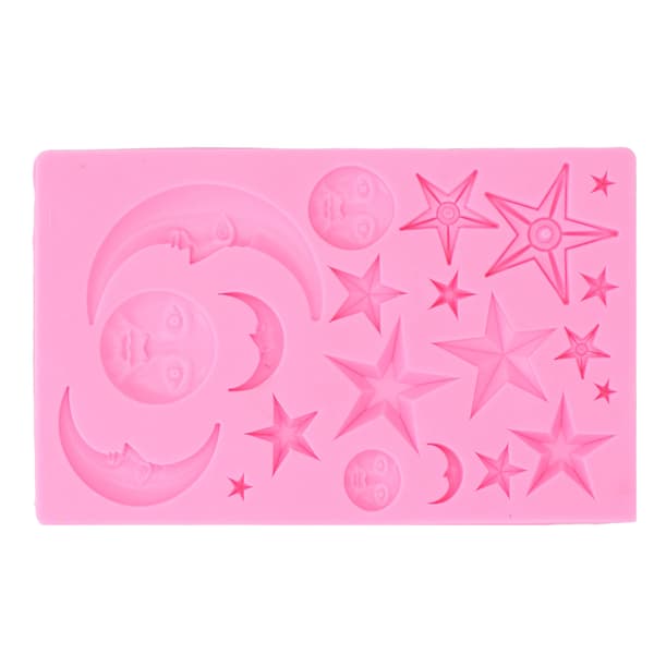 Sol Måne Stjerne Kake Fondant Former Silikon Cupcake Dekor Former for Pudding Iskrem
