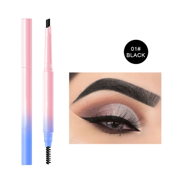 Dobbelt Hoved Machete Øjenbrynsblyant Vandtæt og Svedtæt Makeup Kosmetisk Værktøj Dobbelt Ended Revolving Brow Pen