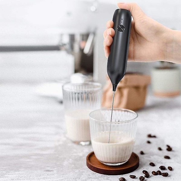 Elektrisk melkeskummer - Bærbar håndholdt minipisk for kaffe, latte og cappuccino