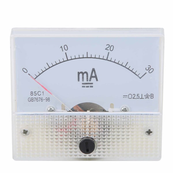 85C1 DC 0-30MA Pointer DC Amperemeter Head Ampere Meter Strömmätningsinstrument