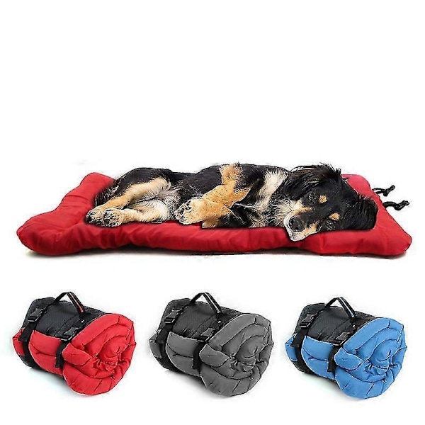 Foldbar Vandtæt Hundeseng Madras, Vaskbar Holdbar Oxford Hundemåtte Til Bil zd.21 Blå
