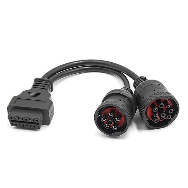 Auton kuorma-auton Y-kaapeli OBD OBD2 16-nastainen naaras J1708 6-nastaiseen / J1939 9-nastaiseen