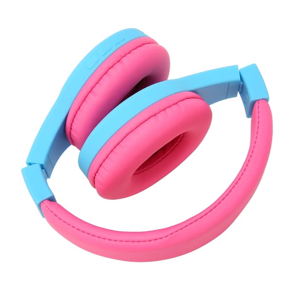 Bluetooth Børnehovedtelefon Stereo Støjreduktion RGB Lys Sammenfoldeligt Trådløst Børneheadset med Mikrofon Blå