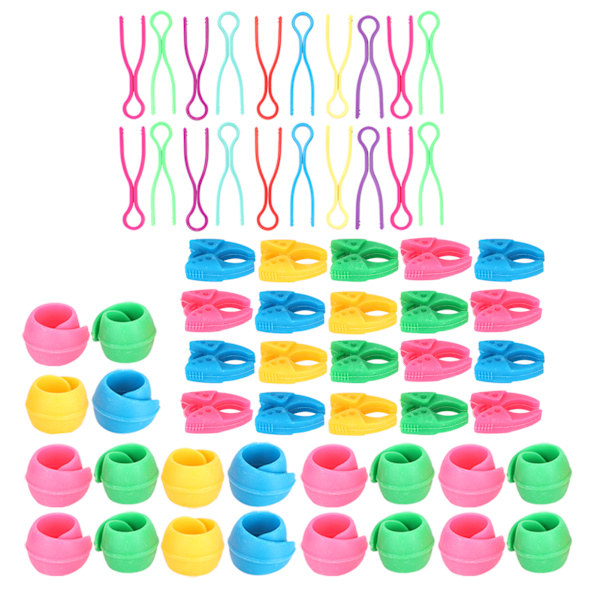 60 st Bobbin Thread Buddies Silikonhållare Klämmor Plastklämmor Spole Huggers Broderiverktyg